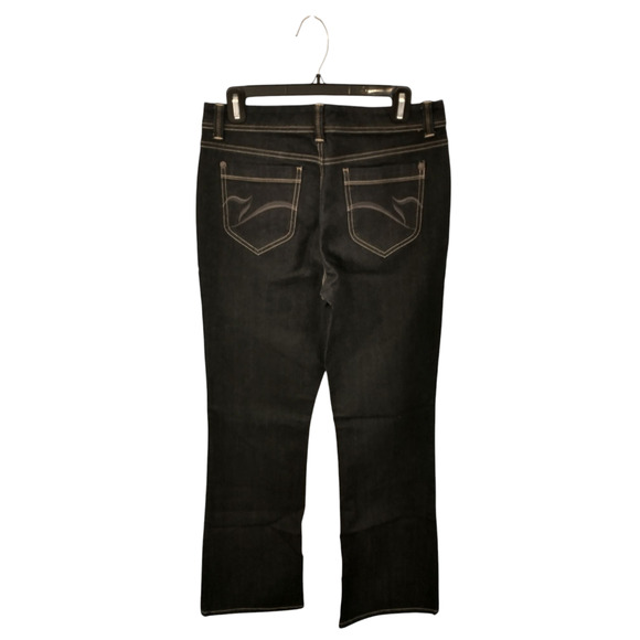 Women's Size 8 Extra Dark Rinse Flare Jeans Denim Gloria Vanderbilt "Isabelle" - Picture 5 of 16